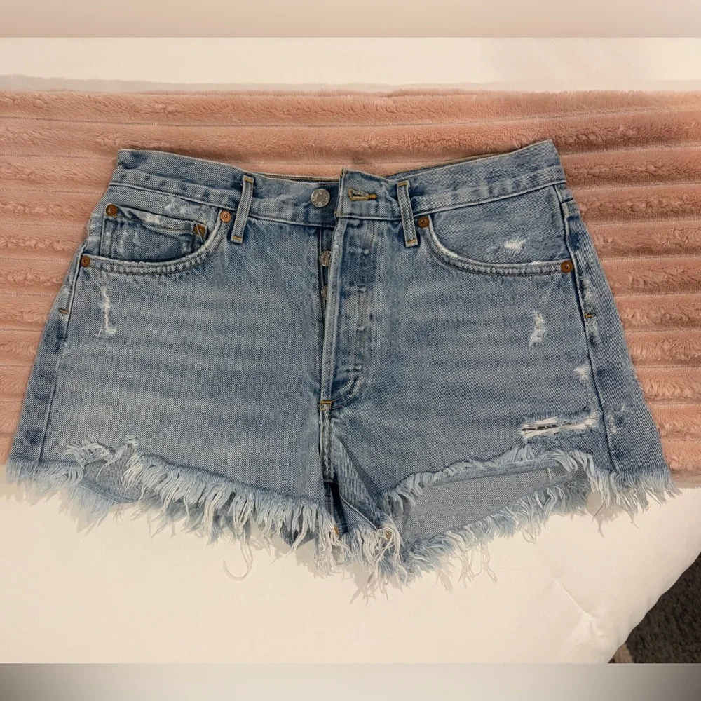 Agolde Denim Jean Shorts Parker 27 - Picture 2 of 5